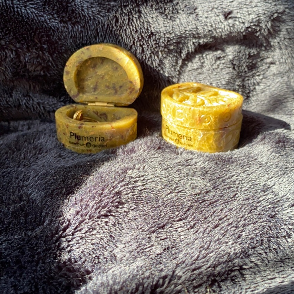 Hinged Container Hand Carved Soap Stone